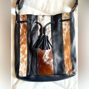 STS Ranchwear Cowhide Bucket Bag